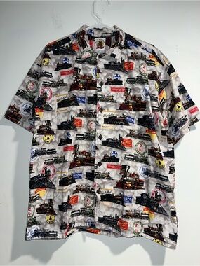 MAX BOXXER VTG Locomotive button down short sleeve shirt